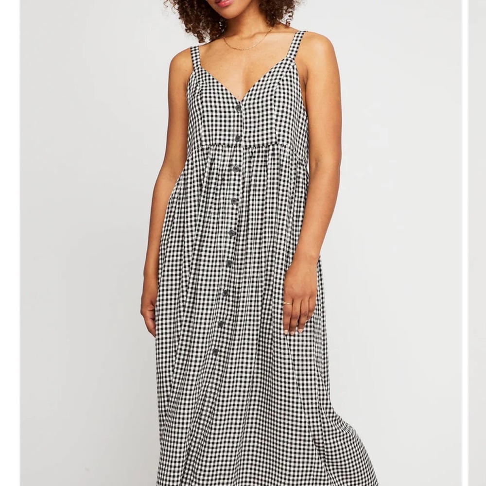 Gentle Fawn Black and White Gingham Makenzie Dress